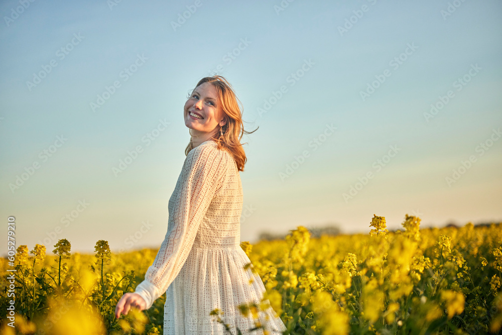 girl on raps field in summer girl on raps field in summer