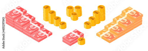 Albanian Lek Money and Coin Bundle Set