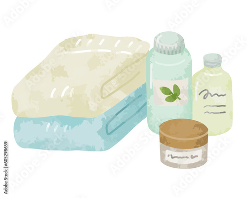 日常イラスト：バスタイム