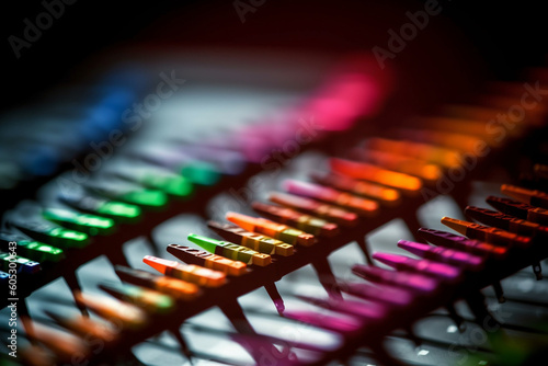 an image of a DNA genome on a lab background Generative AI