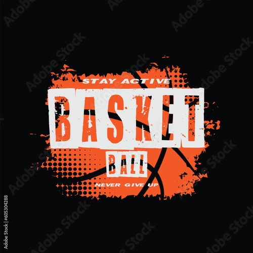 Basketball illustration typography. perfect for t shirt design