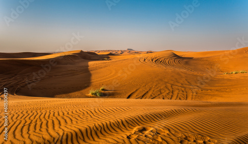 Dubai desert safari dunes view
