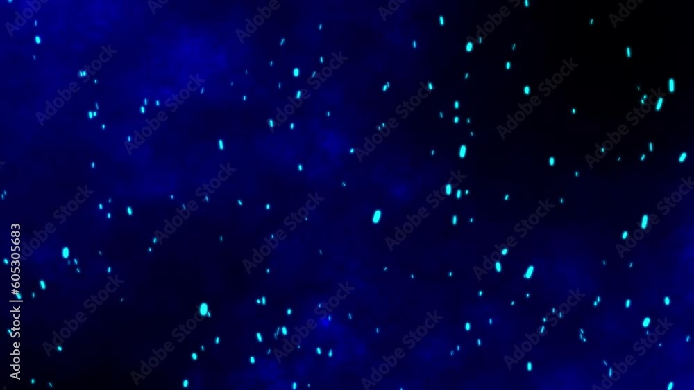 Burning blue sparks rise from fire seamless loop ,Fire Particles over ...