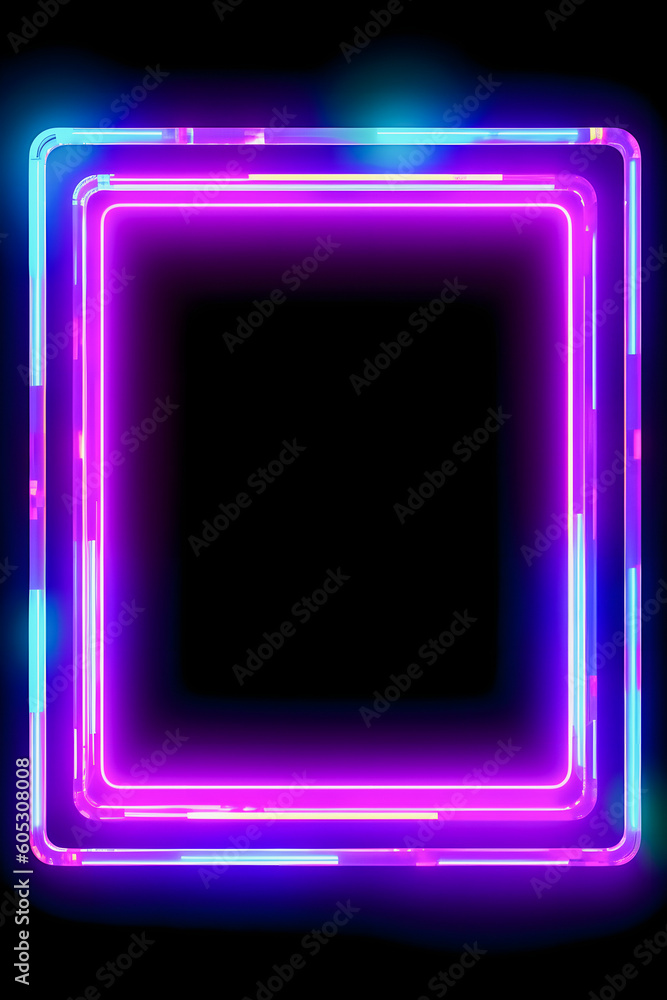 Cyberpunk Streamer Overlay: Crystal Frame Social Media Post Mockup with Neon Colors Cyberpunk Streamer Overlay: Crystal Frame Social Media Post Mockup with Neon Colors