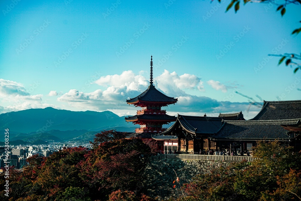 Famous Kiyomizu-dera temple in Kyoto, Japan