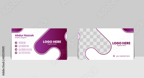 Double-sided creative business card template. 