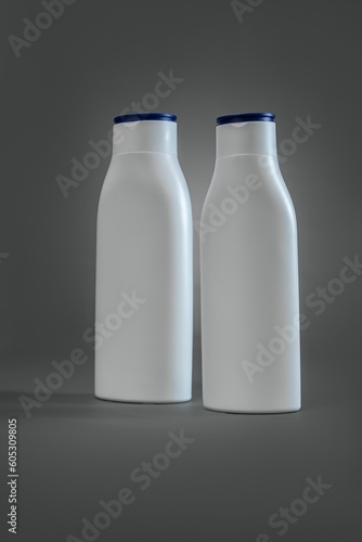 Blank skin lotion bottles for all designs and packaging in the cosmetic industry, vertical shot