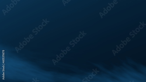 Smoke in light on a dark blue background. 3d render