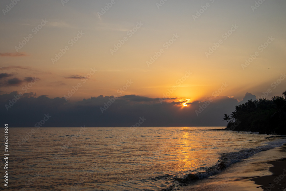 sun rise on the beach