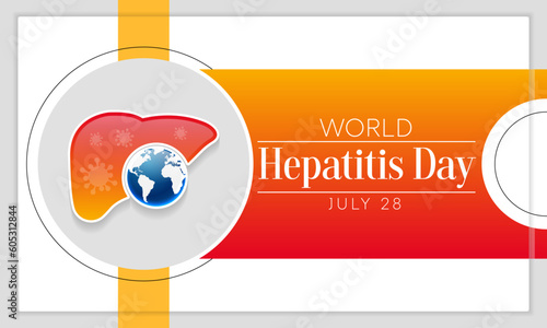 World Hepatitis day is observed every year on July 28, When the liver is inflamed or damaged, its function can be affected and certain medical conditions can cause hepatitis. Vector illustration