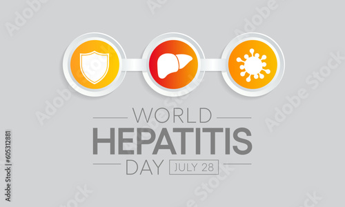 World Hepatitis day is observed every year on July 28, When the liver is inflamed or damaged, its function can be affected and certain medical conditions can cause hepatitis. Vector illustration
