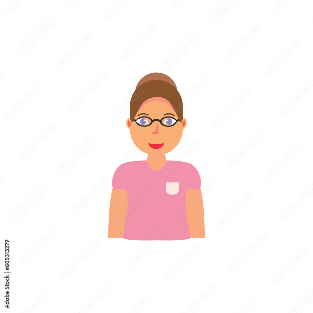 Flat vector characters cartoon icon Flat vector characters cartoon icon