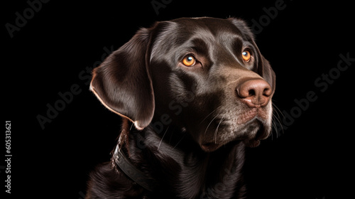 portrait of a black labrador dog © DLC Studio