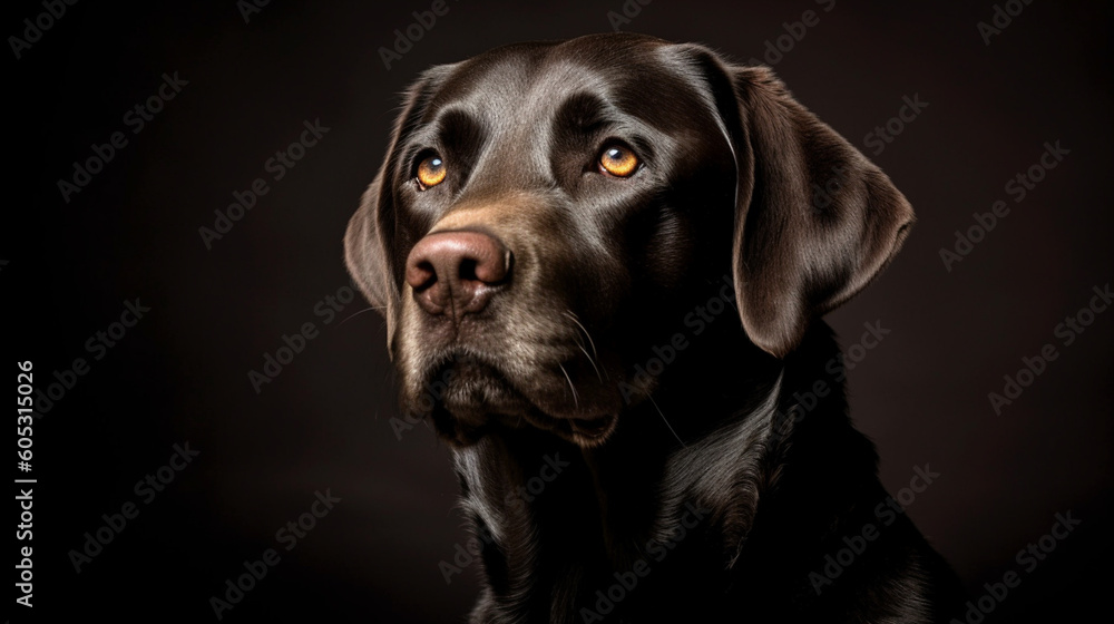portrait of a black labrador dog portrait of a black labrador dog