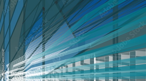 Fototapeta Naklejka Na Ścianę i Meble -  Abstract architectural design 3d rendering