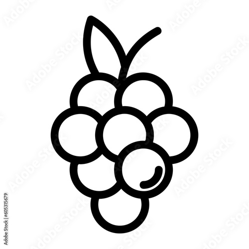 grape outline icon