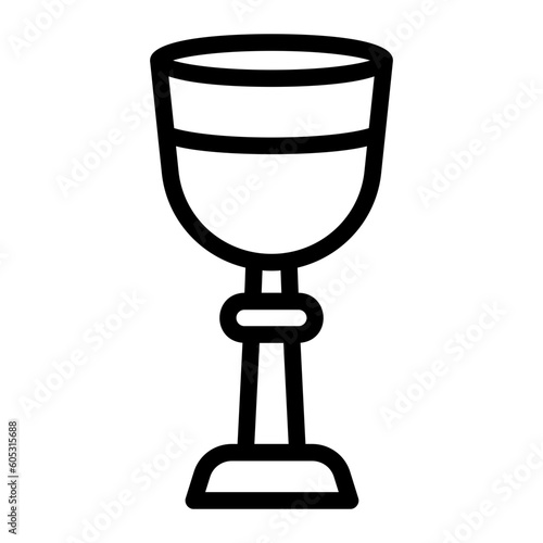 holy chalice line icon