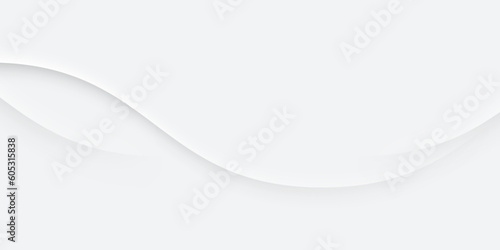 Abstract white background poster with dynamic waves