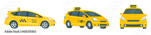 Taxi service icon yellow automobile