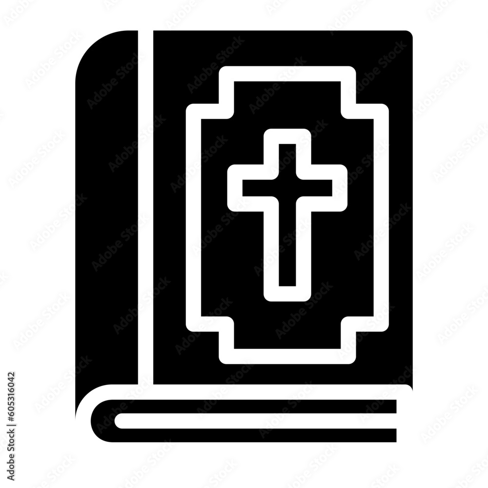 Fototapeta premium bible glyph icon