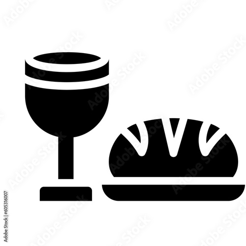 last supper glyph icon