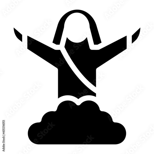 jesus glyph icon