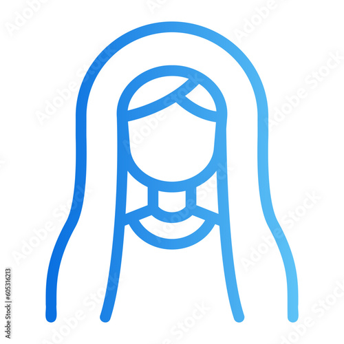 virgin mary gradient icon