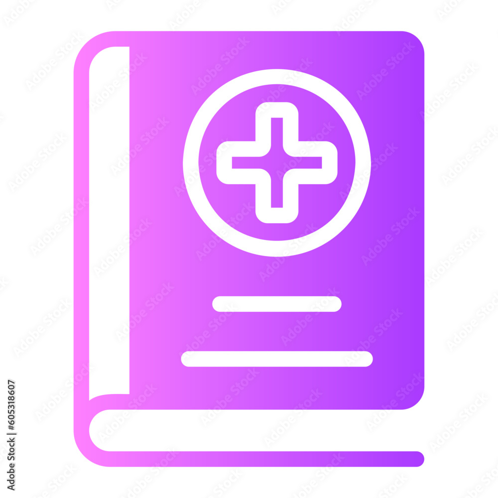 Fototapeta premium medical book gradient icon