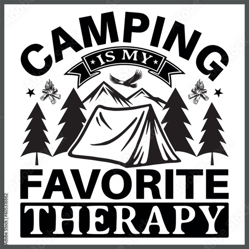 Camping T-Shirt Design, SVG Design, Typography Design, Illustration With Vector.