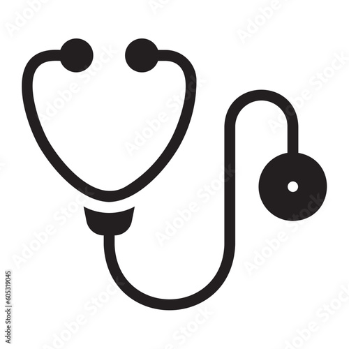 stethoscope glyph icon