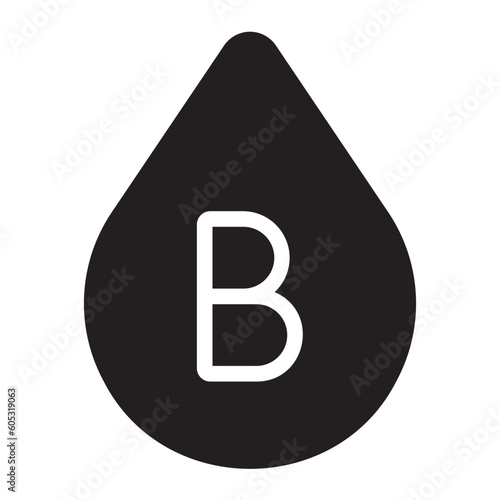 blood type b glyph icon