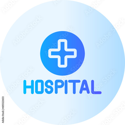 hospital gradient icon