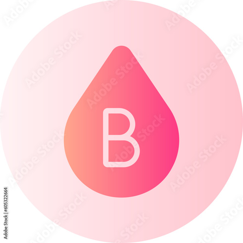 blood type b gradient icon