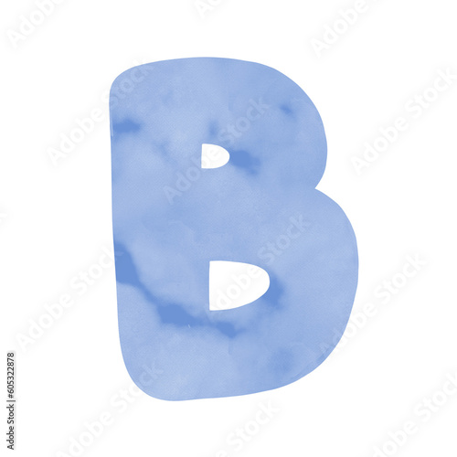Blue letter art font