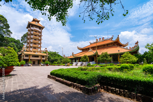 Billede på lærred Morning at Ben Duoc Temple, Cu Chi, Ho Chi Minh city, Vietnam