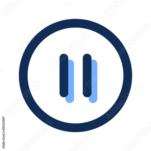 pause filled line icon