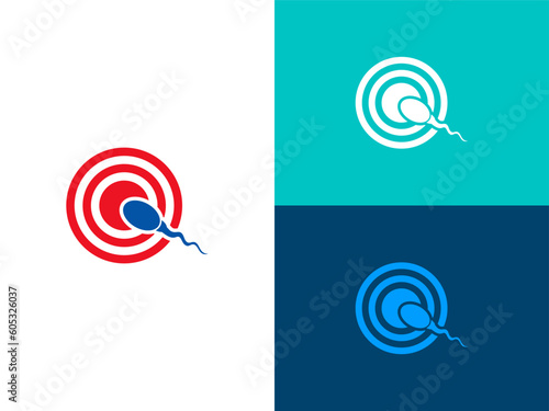 Healthy sperm logo icon vector illustration 