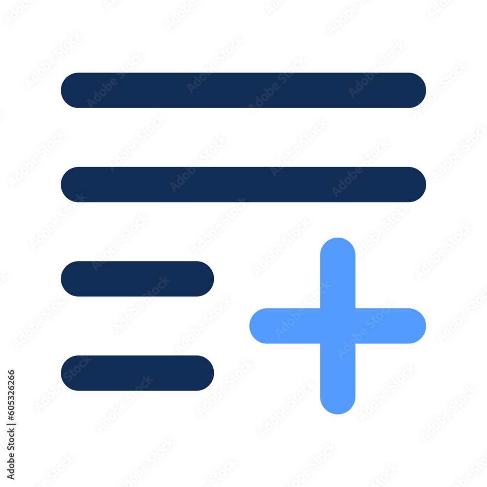 Obraz premium playlist outline color icon