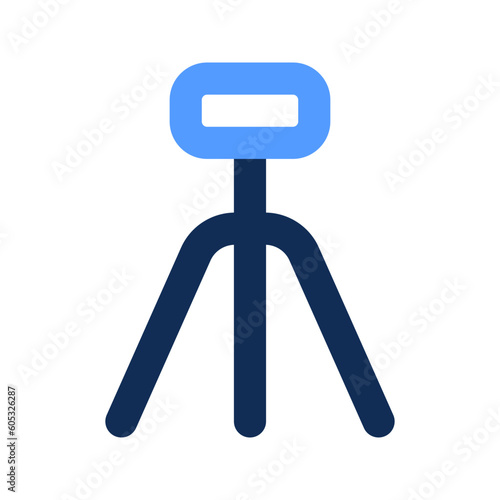 tripod outline color icon