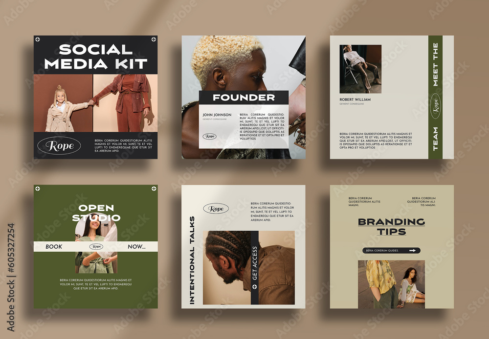 Brand Social Media Kit Template Stock Template | Adobe Stock brand-social-media-kit-template-stock-template-adobe-stock