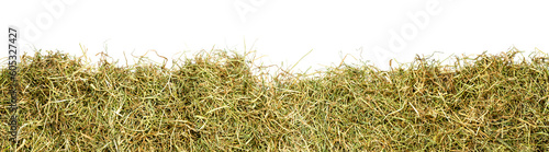 Fotografiet a bunch of hay as banner, isolated on transparent background PNG file