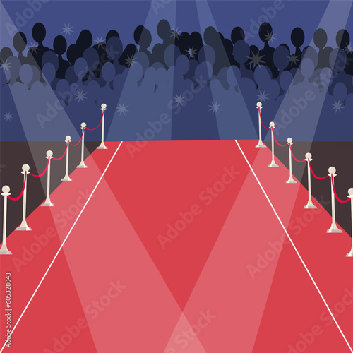 Background with red carpet and paparazzi for your poster