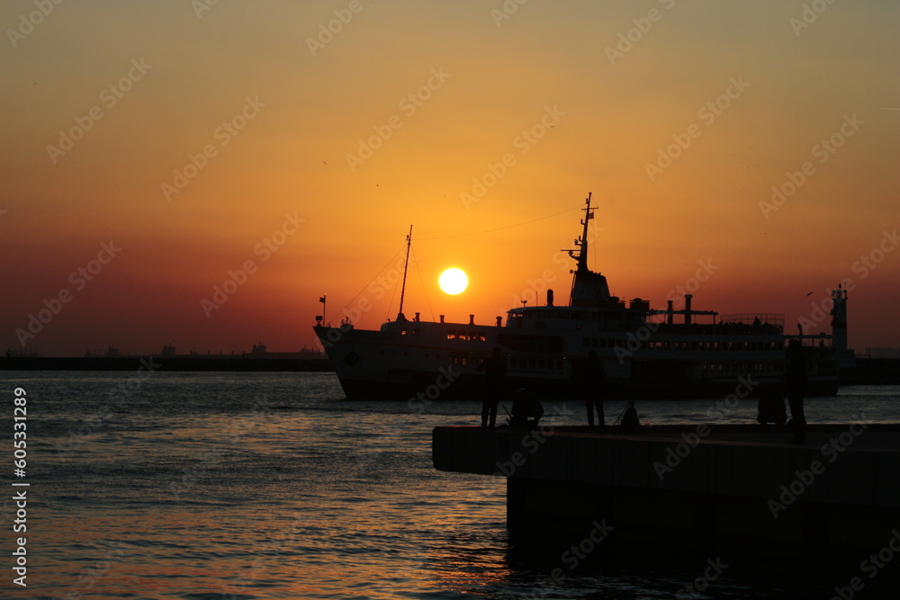 sunset in the istanbul