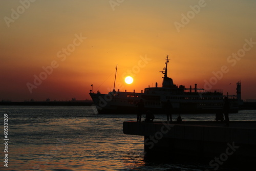 sunset in the istanbul