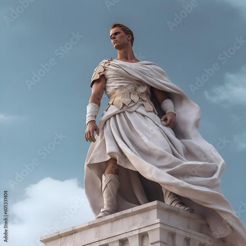 Male Fashion Model as an Statue, Generative AI