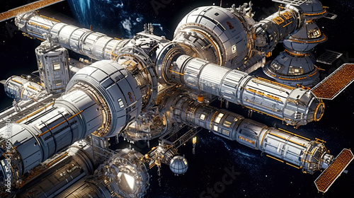 Majestic Orbital Habitat: Awe-Inspiring Space Station in Outer Space
