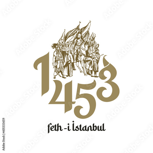 May 29, 1453- Conquest of Istanbul. Typographic Vector, Illustration.