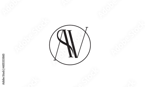 AV, VA , A , V, Abstract Letters Logo Monogram	