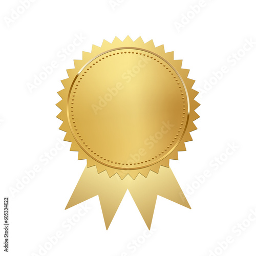 gold medal with ribbon