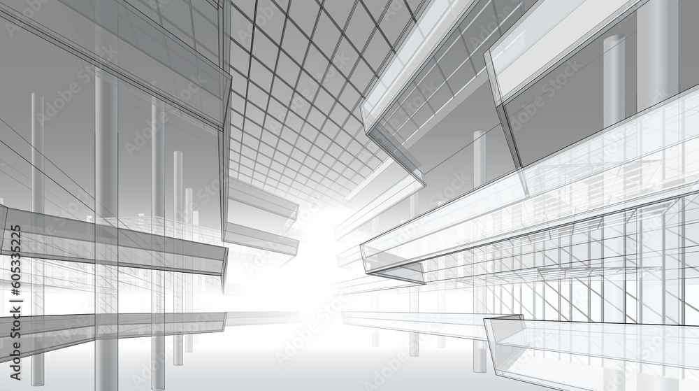 Abstract architectural design 3d rendering Abstract architectural design 3d rendering